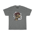Smoking Skull Unisex Heavy Cotton T-Shirt - Video Game Rock Tee-S-Graphite Heather-Bootlg