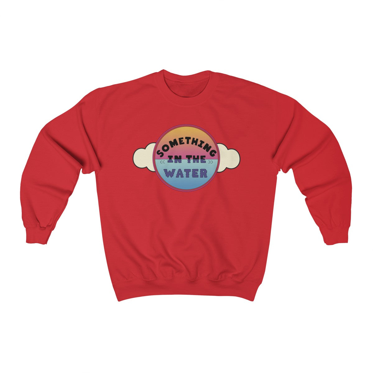 Something in the water Unisex Heavy Blend Crewneck Sweatshirt - Pharrell Williams festival merch inspired-Red-S-Bootlg