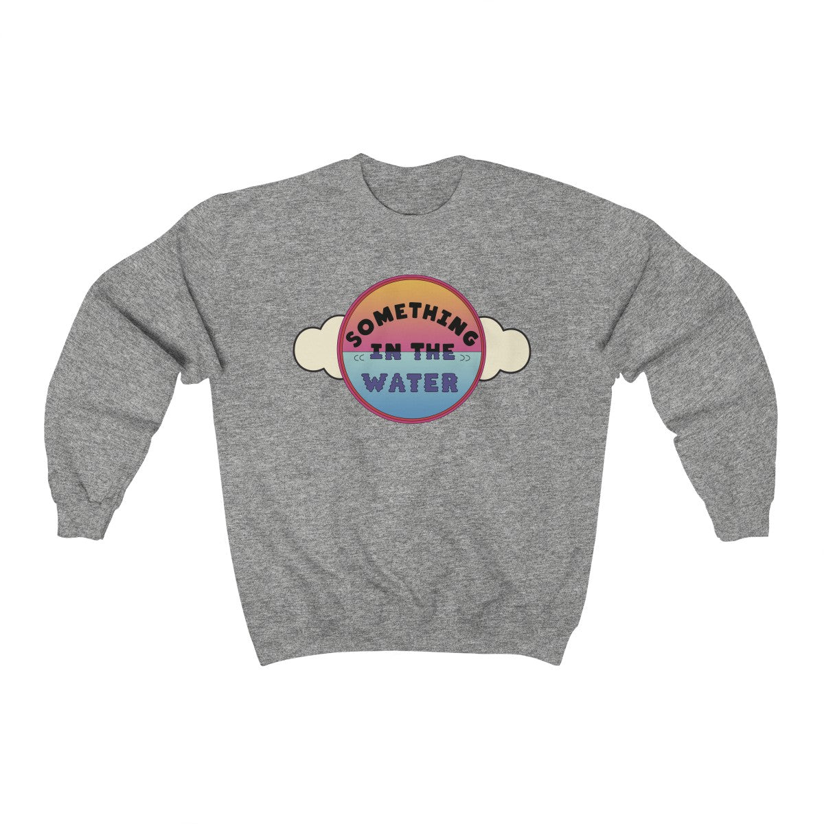 Something in the water Unisex Heavy Blend Crewneck Sweatshirt - Pharrell Williams festival merch inspired-Sport Grey-S-Bootlg