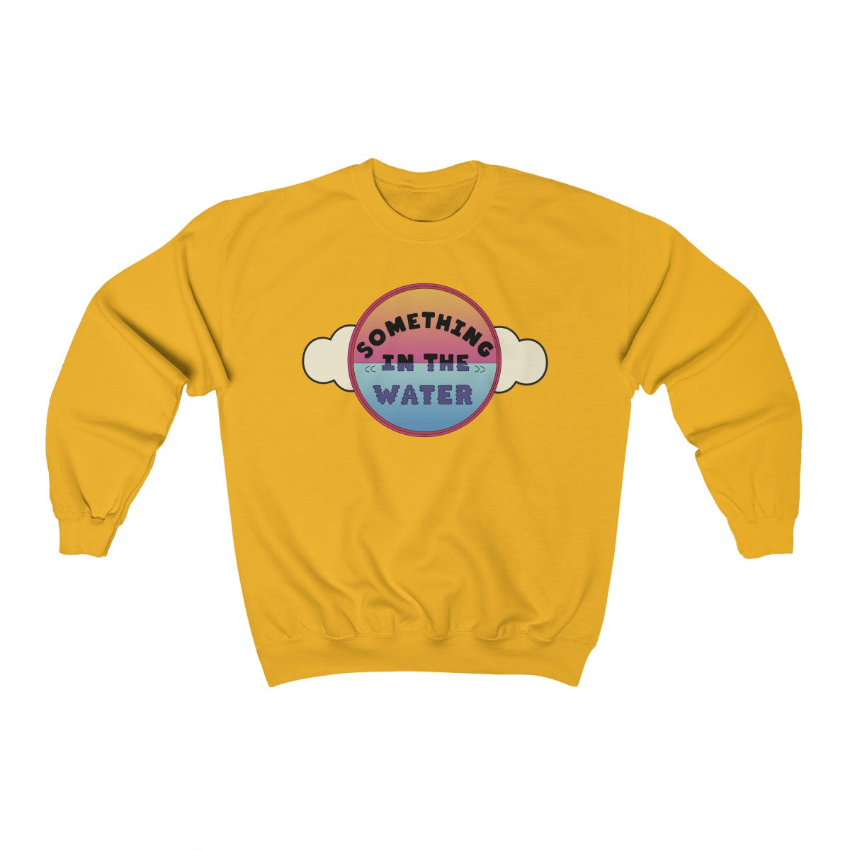 Something in the water Unisex Heavy Blend Crewneck Sweatshirt - Pharrell Williams festival merch inspired-Gold-S-Bootlg