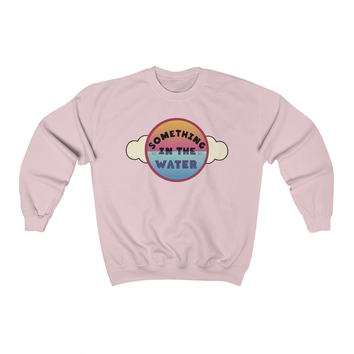 Something in the water Unisex Heavy Blend Crewneck Sweatshirt - Pharrell Williams festival merch inspired-Light Pink-S-Bootlg