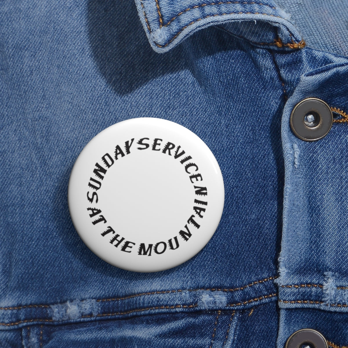 Sunday Service at the Mountain Kanye West inspired Pin Buttons-Bootlg