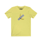 Taped Banana Unisex T-Shirt.Inspired by The Comedian. from Maurizio Cattelan-Yellow-S-Bootlg