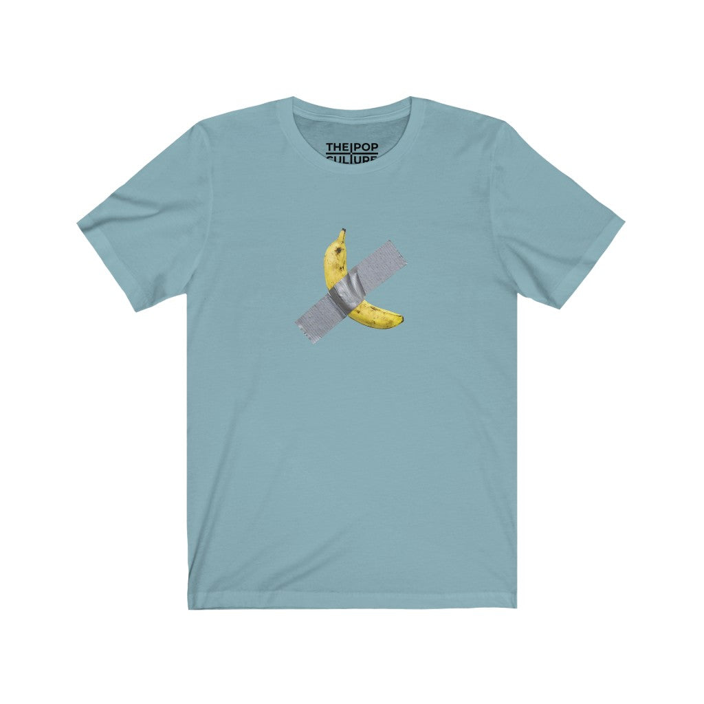 Taped Banana Unisex T-Shirt.Inspired by The Comedian. from Maurizio Cattelan-Baby Blue-S-Bootlg