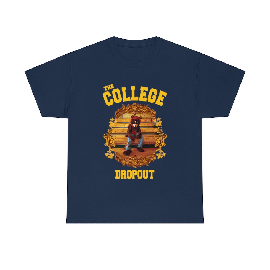 The College Dropout Bear Unisex Tee-Navy-S-Bootlg