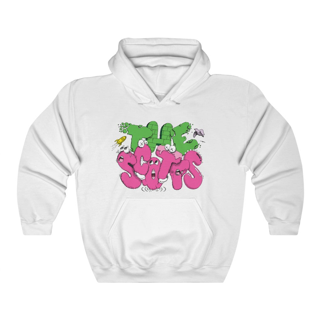 The Scotts Graffiti Kid Cudi Hoodie Merch Inspired Unisex Hooded Sweatshirt-White-S-Bootlg