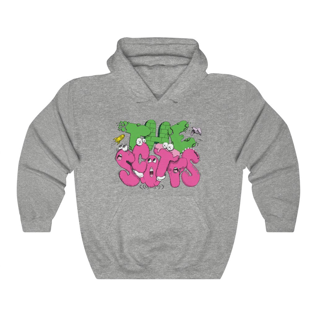 The Scotts Graffiti Kid Cudi Hoodie Merch Inspired Unisex Hooded Sweatshirt-Sport Grey-S-Bootlg