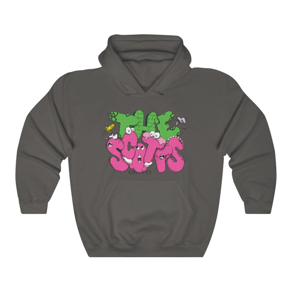 The Scotts Graffiti Kid Cudi Hoodie Merch Inspired Unisex Hooded Sweatshirt-Charcoal-S-Bootlg