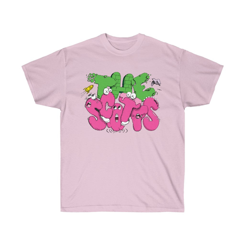 The Scotts Kid Cudi T-Shirt Merch Inspired Ultra Cotton Tee-Light Pink-S-Bootlg