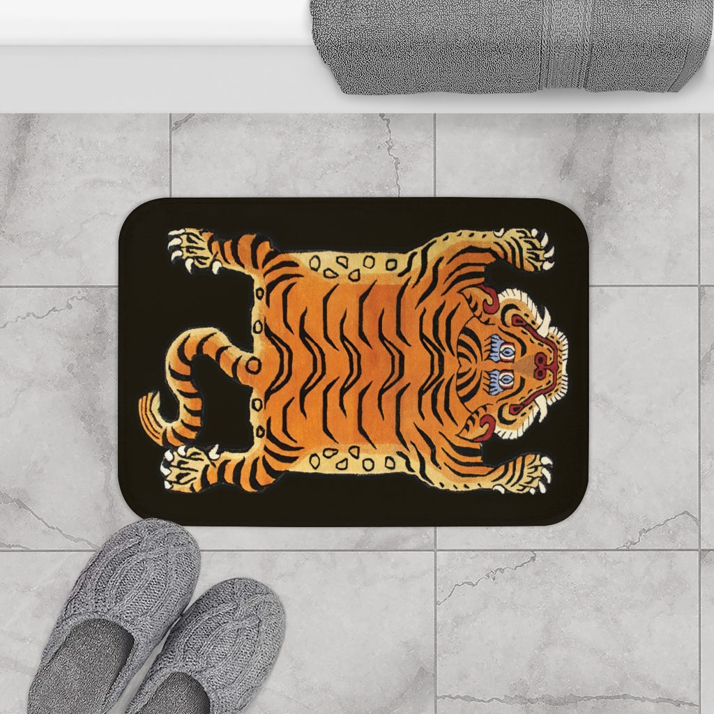 Tibetan Printed Tiger Bath Mat-Bootlg