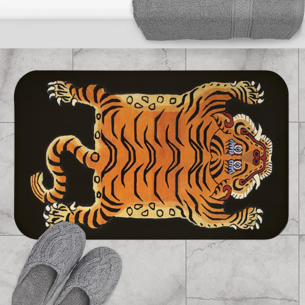 Tibetan Printed Tiger Bath Mat-Bootlg