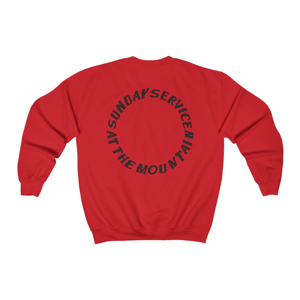 Trust God Sunday Service at the Mountain Unisex Heavy Sweatshirt-Bootlg