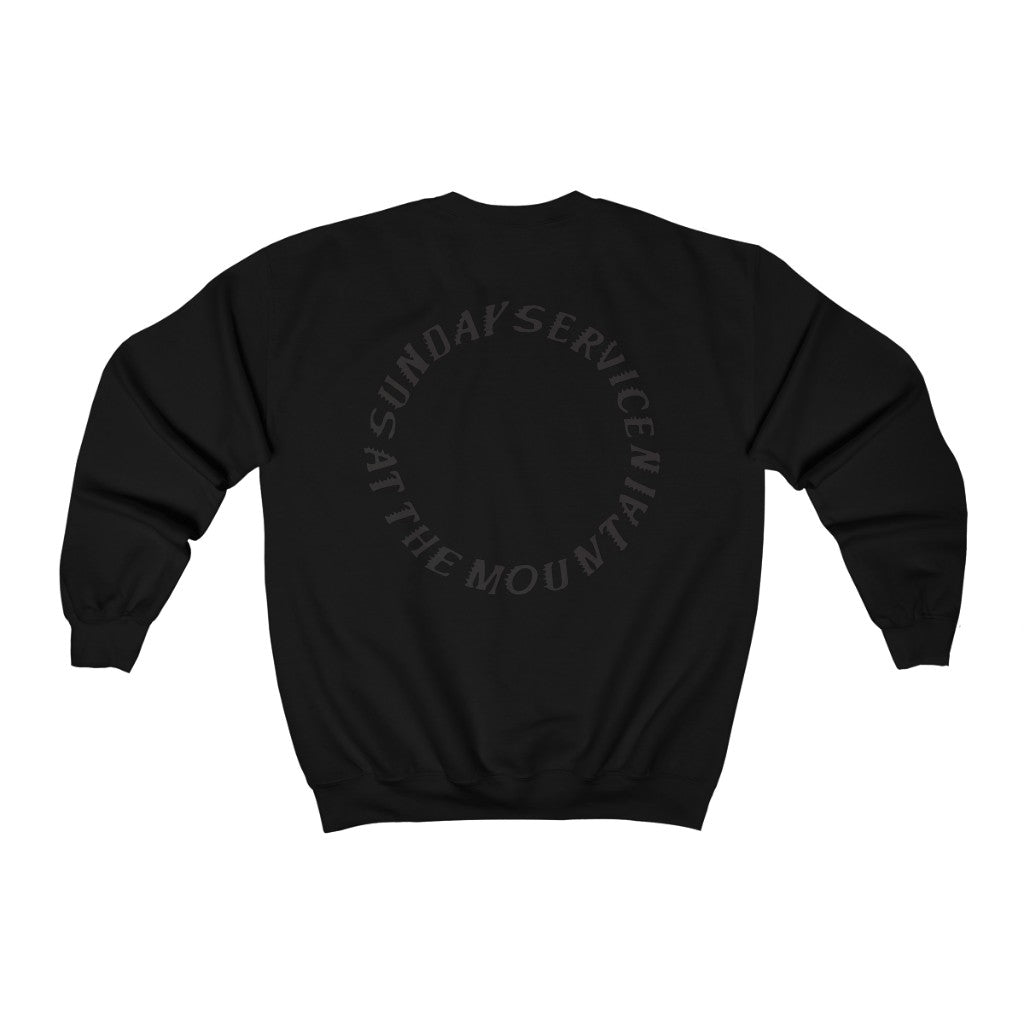 Trust God Sunday Service at the Mountain Unisex Heavy Sweatshirt-Bootlg