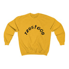 Trust God Sunday Service at the Mountain Unisex Heavy Sweatshirt-Gold-S-Bootlg