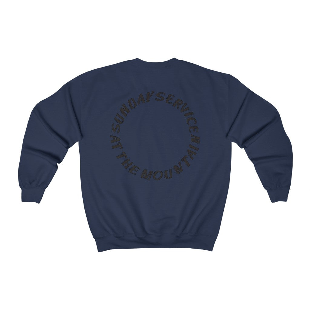 Trust God Sunday Service at the Mountain Unisex Heavy Sweatshirt-Bootlg