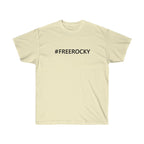 Unisex Ultra Cotton Tee #FREEROCKY T-Shirt-Natural-S-Bootlg