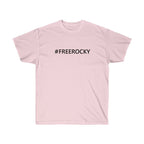 Unisex Ultra Cotton Tee #FREEROCKY T-Shirt-Light Pink-S-Bootlg
