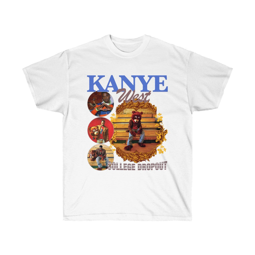 Vintage Kanye West College Dropout T-Shirt-White-S-Bootlg