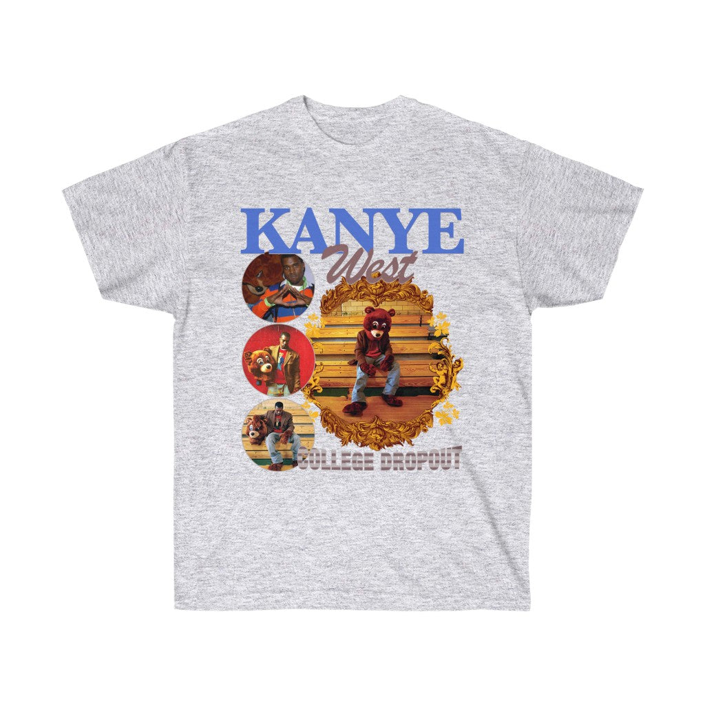 Vintage Kanye West College Dropout T-Shirt-Ash-S-Bootlg