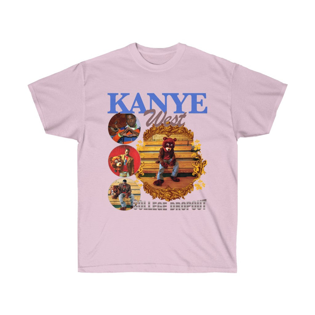 Vintage Kanye West College Dropout T-Shirt-Light Pink-S-Bootlg