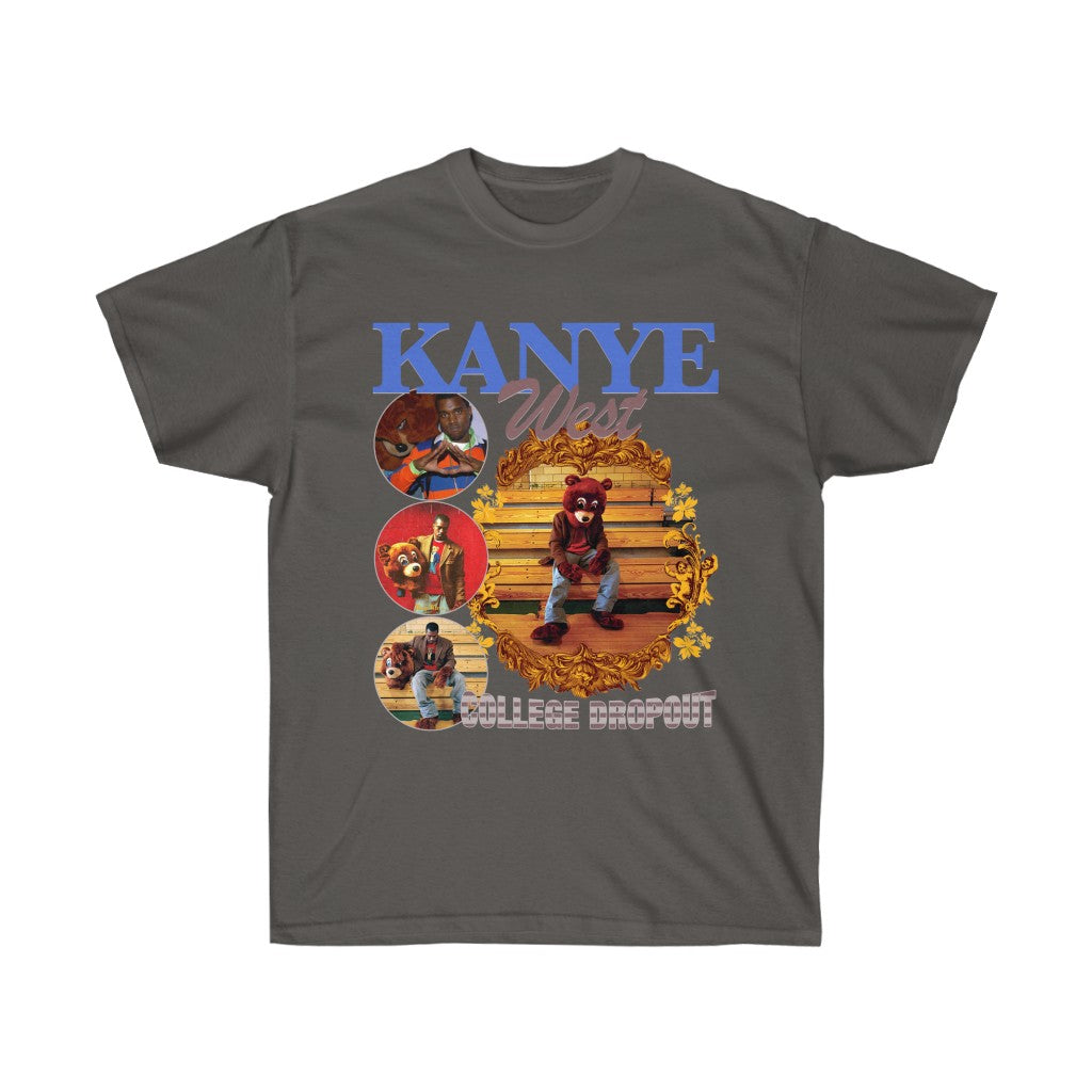 Vintage Kanye West College Dropout T-Shirt-Charcoal-S-Bootlg