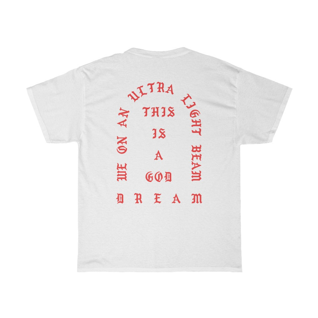 We On An Ultra Light Beam Cotton T-Shirt Kanye West Merch-Bootlg