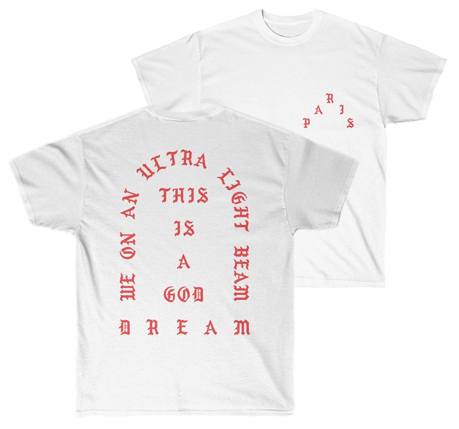 We On An Ultra Light Beam Cotton T-Shirt Kanye West Merch-Bootlg