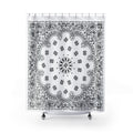 White Bandana Shower Curtains-71" x 74"-Bootlg