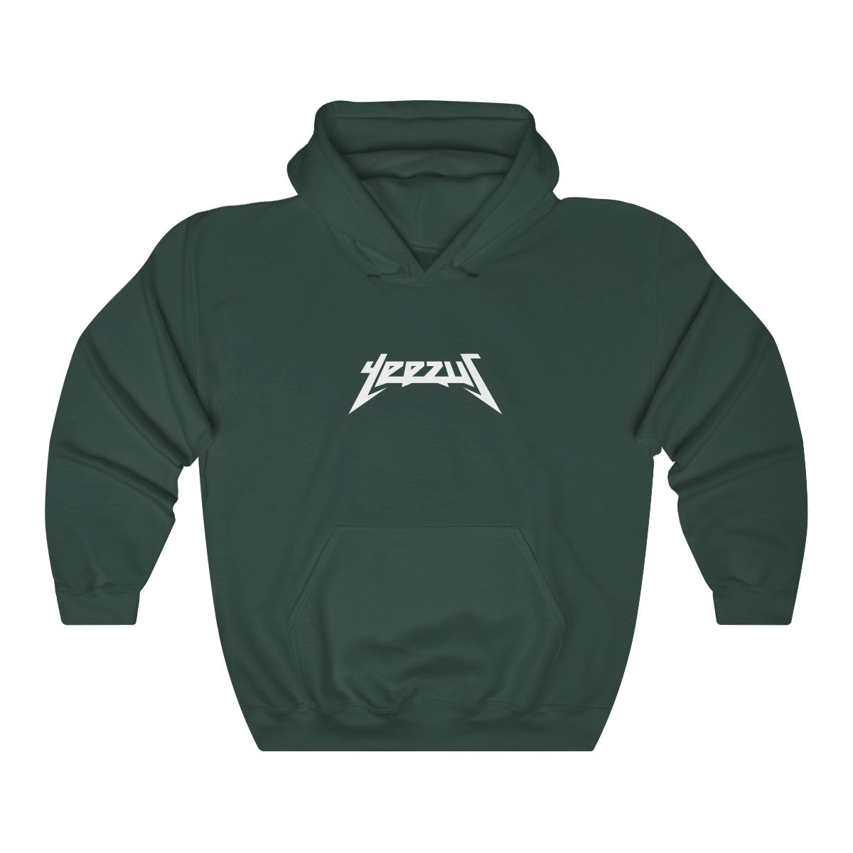 Yeezus Unisex Heavy Blend Hooded Sweatshirt-Forest Green-S-Bootlg