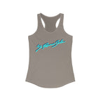 Yo Perreo Sola Bad Bunny inspired Women's Ideal Racerback Tank-Solid Warm Gray-XS-Bootlg