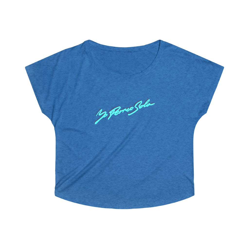 Yo Perreo Sola Women's Tri-Blend Dolman. Bad Bunny inspired-S-Tri-Blend Vintage Royal-Bootlg