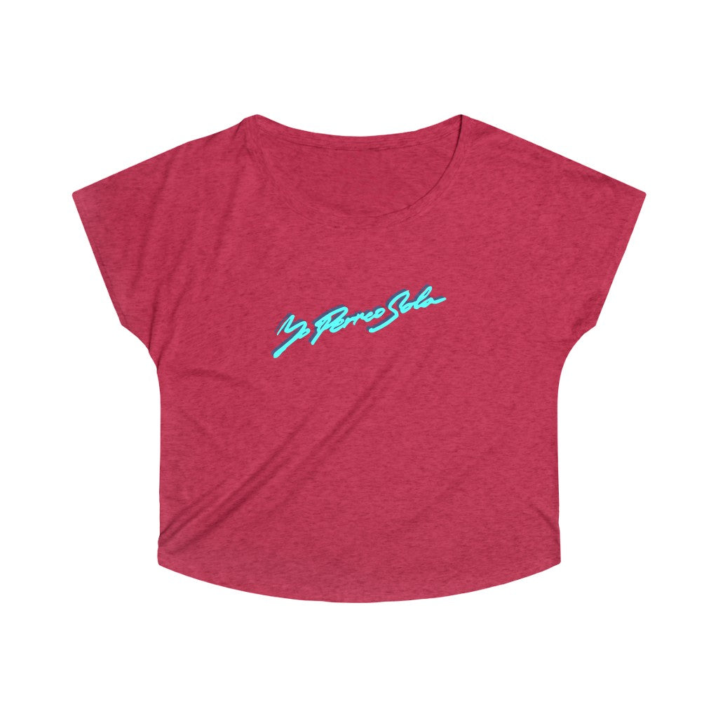 Yo Perreo Sola Women's Tri-Blend Dolman. Bad Bunny inspired-S-Tri-Blend Vintage Red-Bootlg