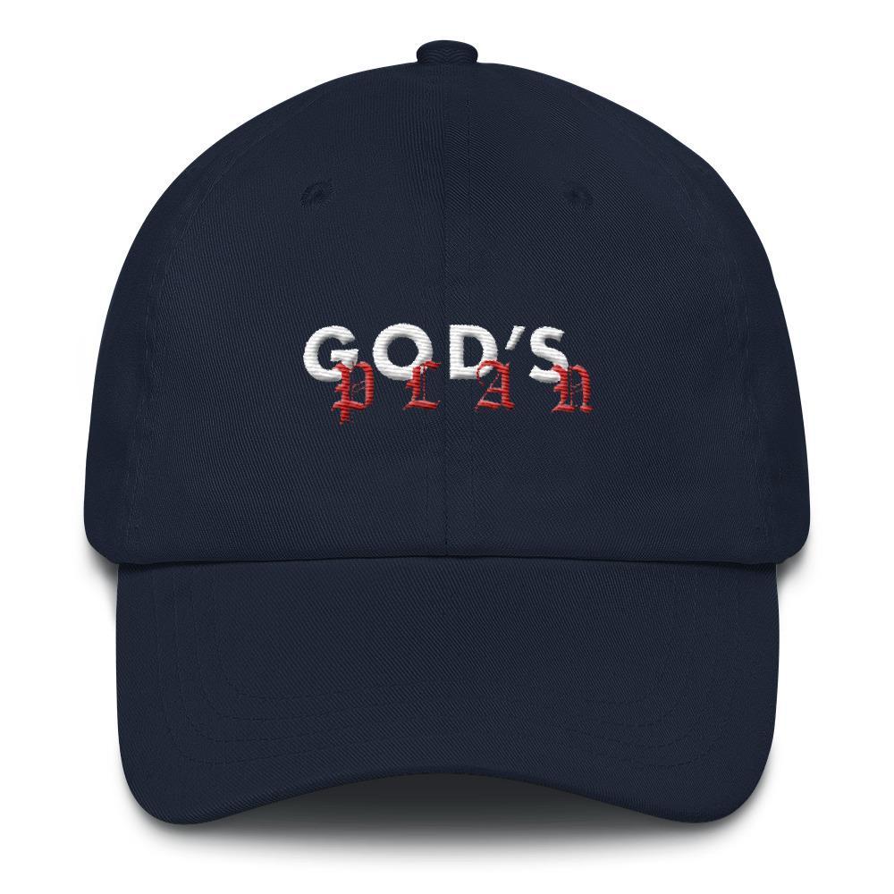 Drake God's Plan Inspired Dad Hat / Cap-Navy-Bootlg