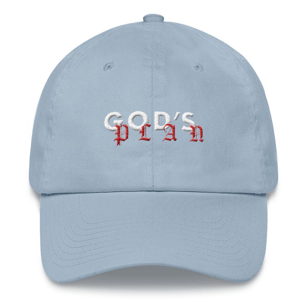 Drake God's Plan Inspired Dad Hat / Cap-Light Blue-Bootlg
