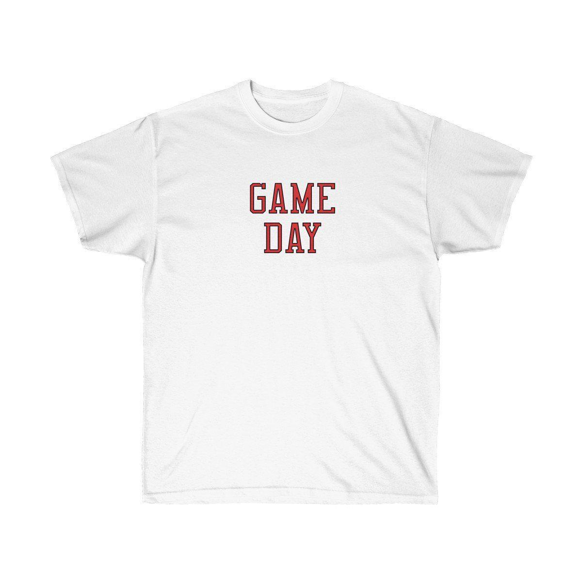 Game Day Tee - Sports T-shirt for Football, Basket, Soccer games-White-S-Bootlg