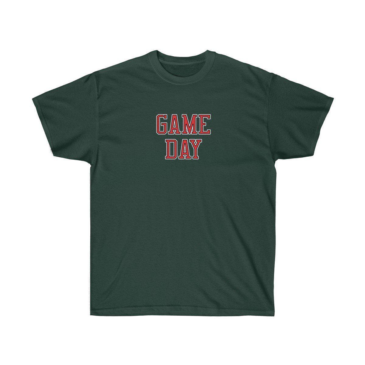 Game Day Tee - Sports T-shirt for Football, Basket, Soccer games-Forest Green-S-Bootlg