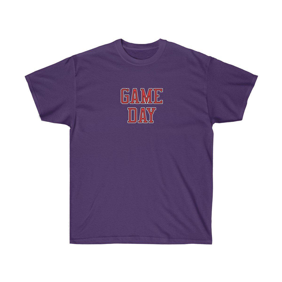 Game Day Tee - Sports T-shirt for Football, Basket, Soccer games-Purple-S-Bootlg