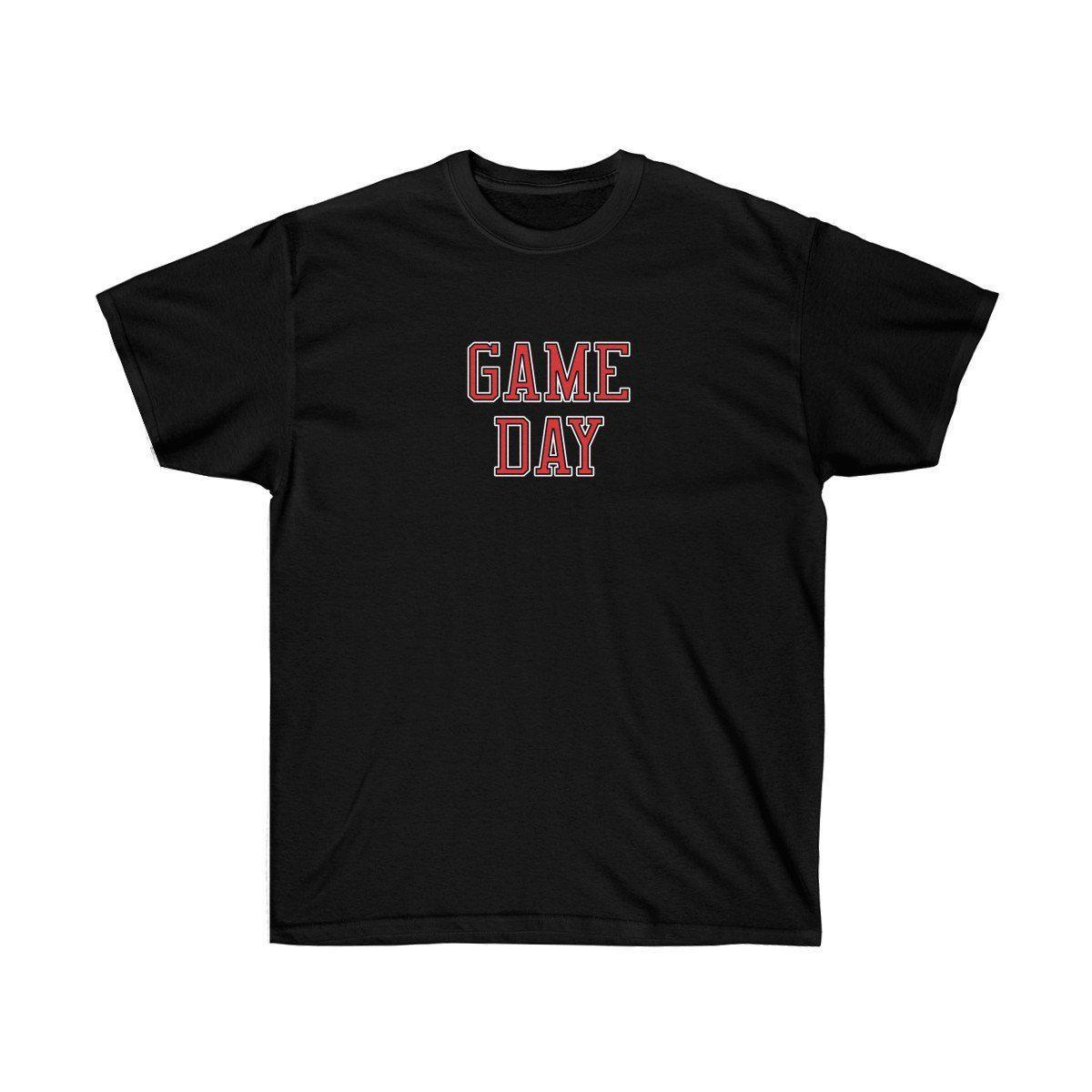 Game Day Tee - Sports T-shirt for Football, Basket, Soccer games-Black-L-Bootlg