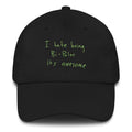 I Hate Being Bi-Polar It's Awesome Kanye West inspired Embroidery Dad Hat / Cap-Black-Bootlg