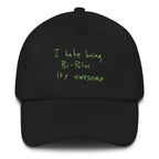 I Hate Being Bi-Polar It's Awesome Kanye West inspired Embroidery Dad Hat / Cap-Black-Bootlg