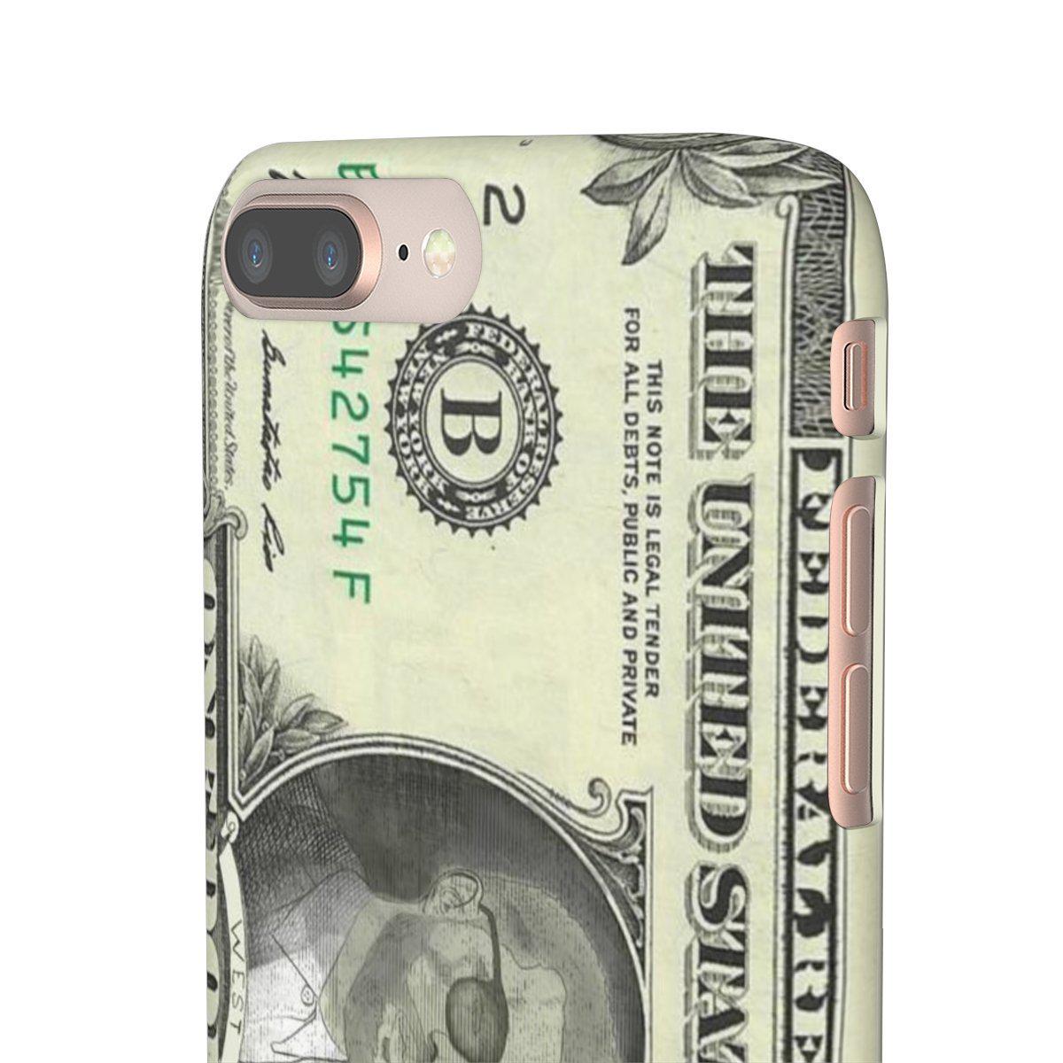 Kanye West President face on 1 dollar bill case iPhone Snap Case-Bootlg