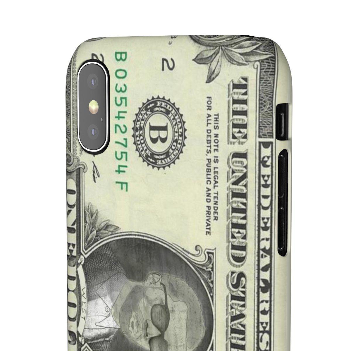 Kanye West President face on 1 dollar bill case iPhone Snap Case-iPhone X-Matte-Bootlg