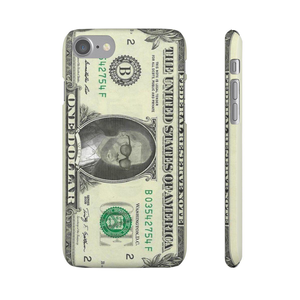 Kanye West President face on 1 dollar bill case iPhone Snap Case-iPhone 7-Matte-Bootlg