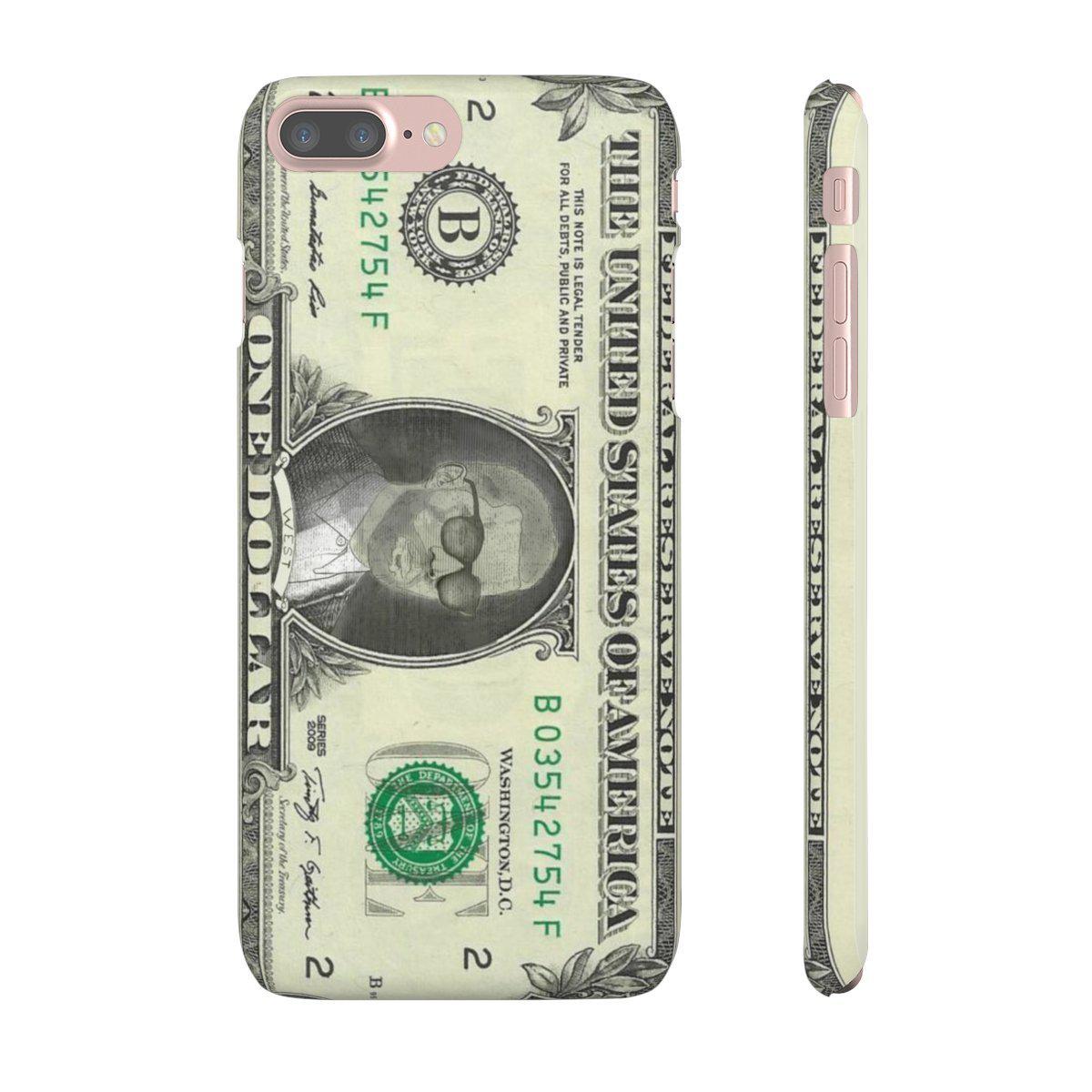 Kanye West President face on 1 dollar bill case iPhone Snap Case-Bootlg