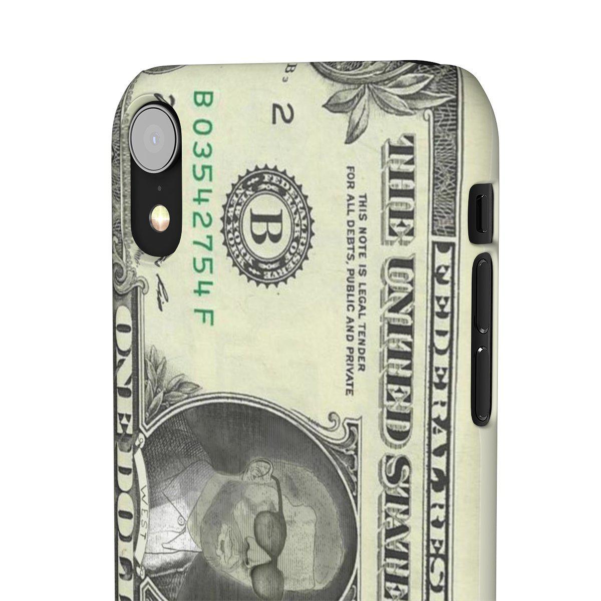 Kanye West President face on 1 dollar bill case iPhone Snap Case-Bootlg