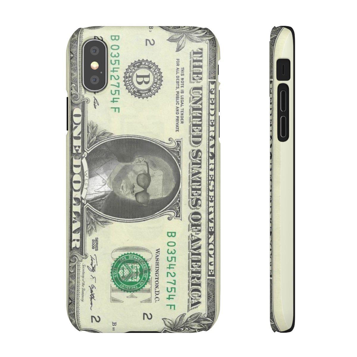 Kanye West President face on 1 dollar bill case iPhone Snap Case-iPhone XS-Matte-Bootlg