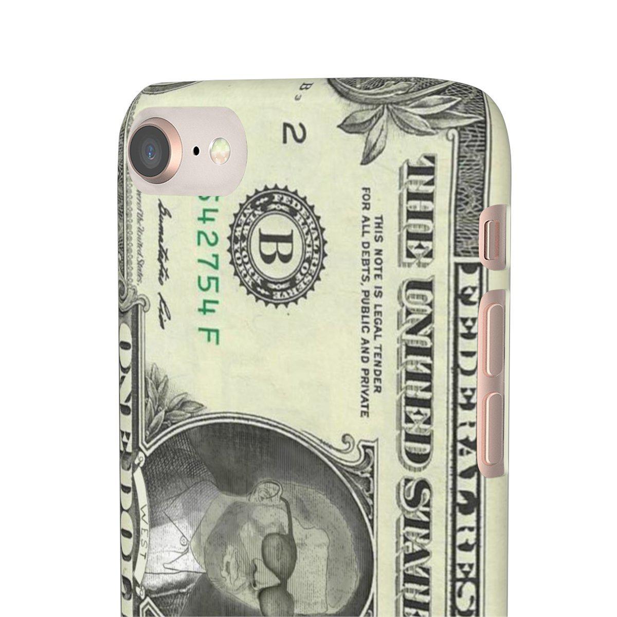 Kanye West President face on 1 dollar bill case iPhone Snap Case-iPhone 8-Glossy-Bootlg
