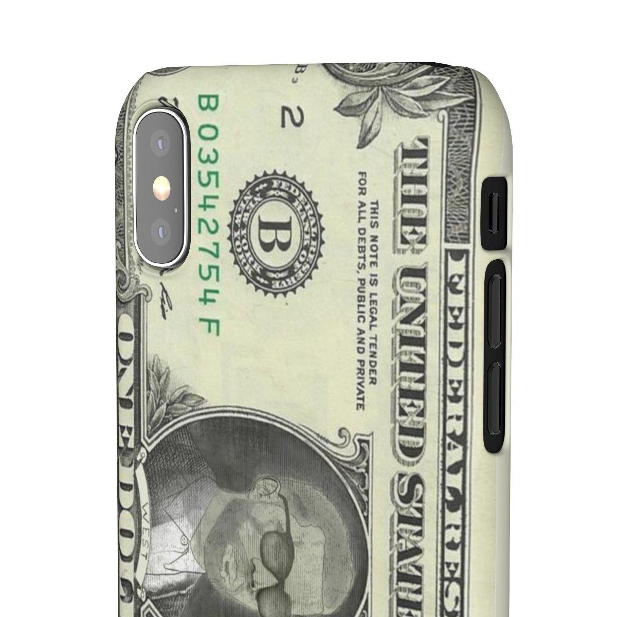 Kanye West President face on 1 dollar bill case iPhone Snap Case-Bootlg