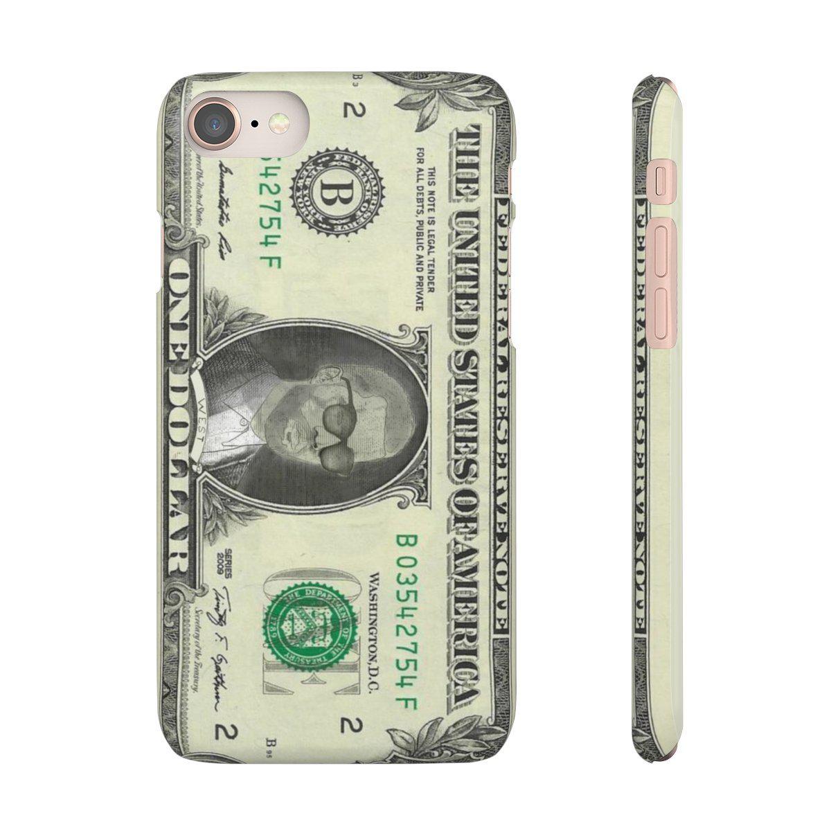 Kanye West President face on 1 dollar bill case iPhone Snap Case-Bootlg