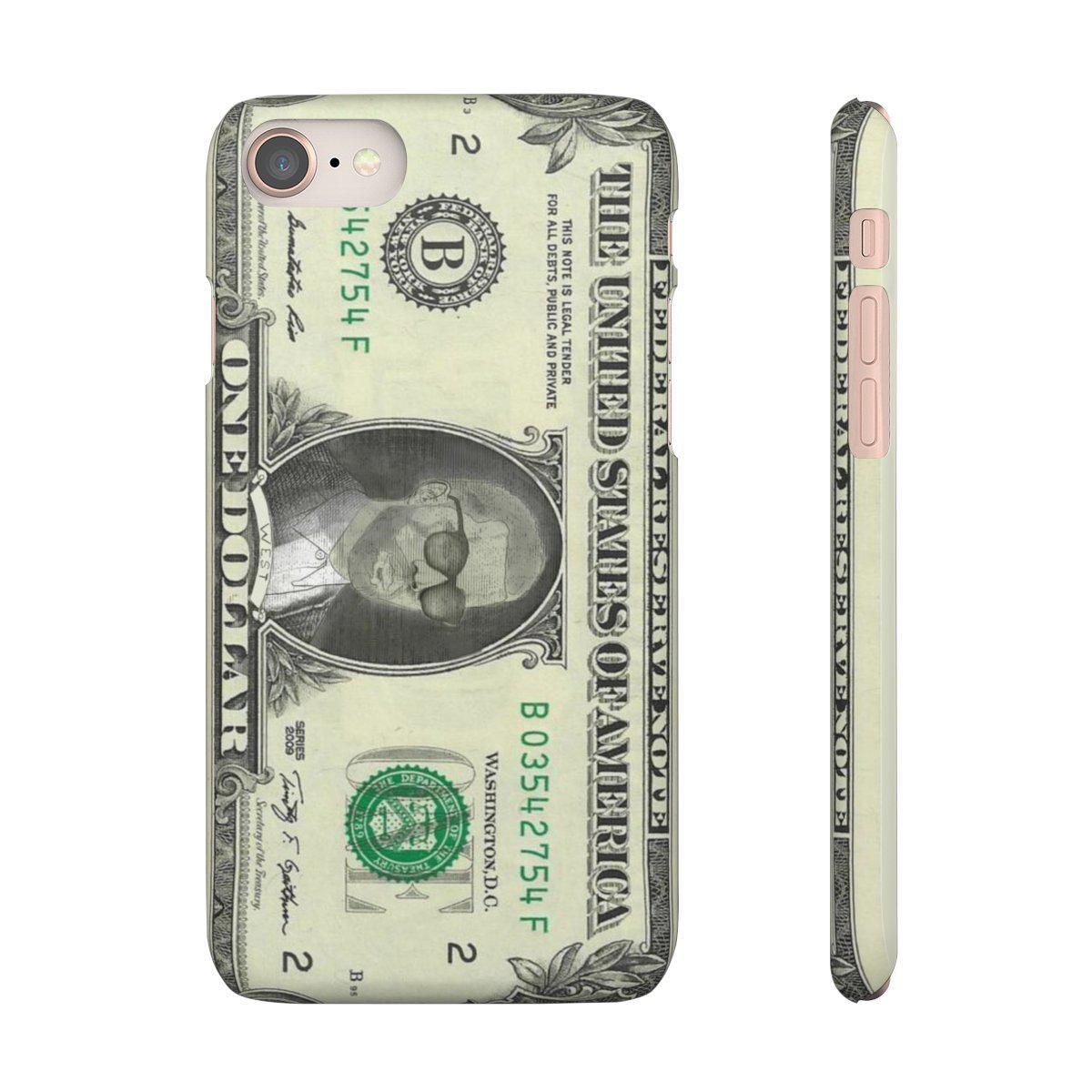 Kanye West President face on 1 dollar bill case iPhone Snap Case-iPhone 8-Matte-Bootlg
